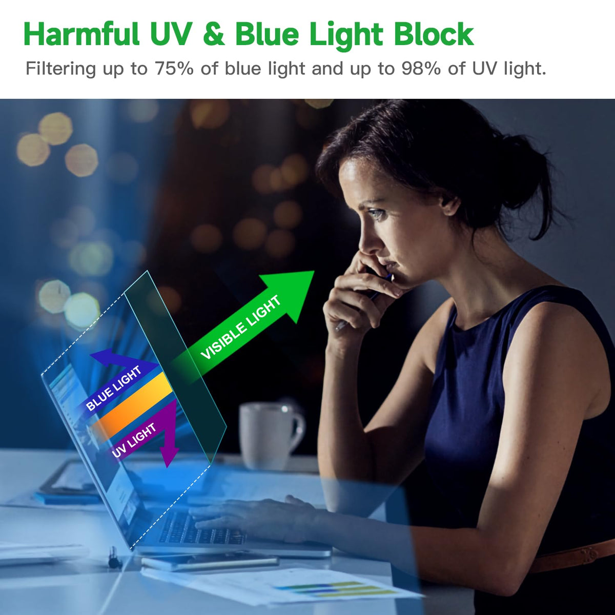 ANTOGOO V scratch-resistant screen cover protects 17.3-inch display from daily wear.