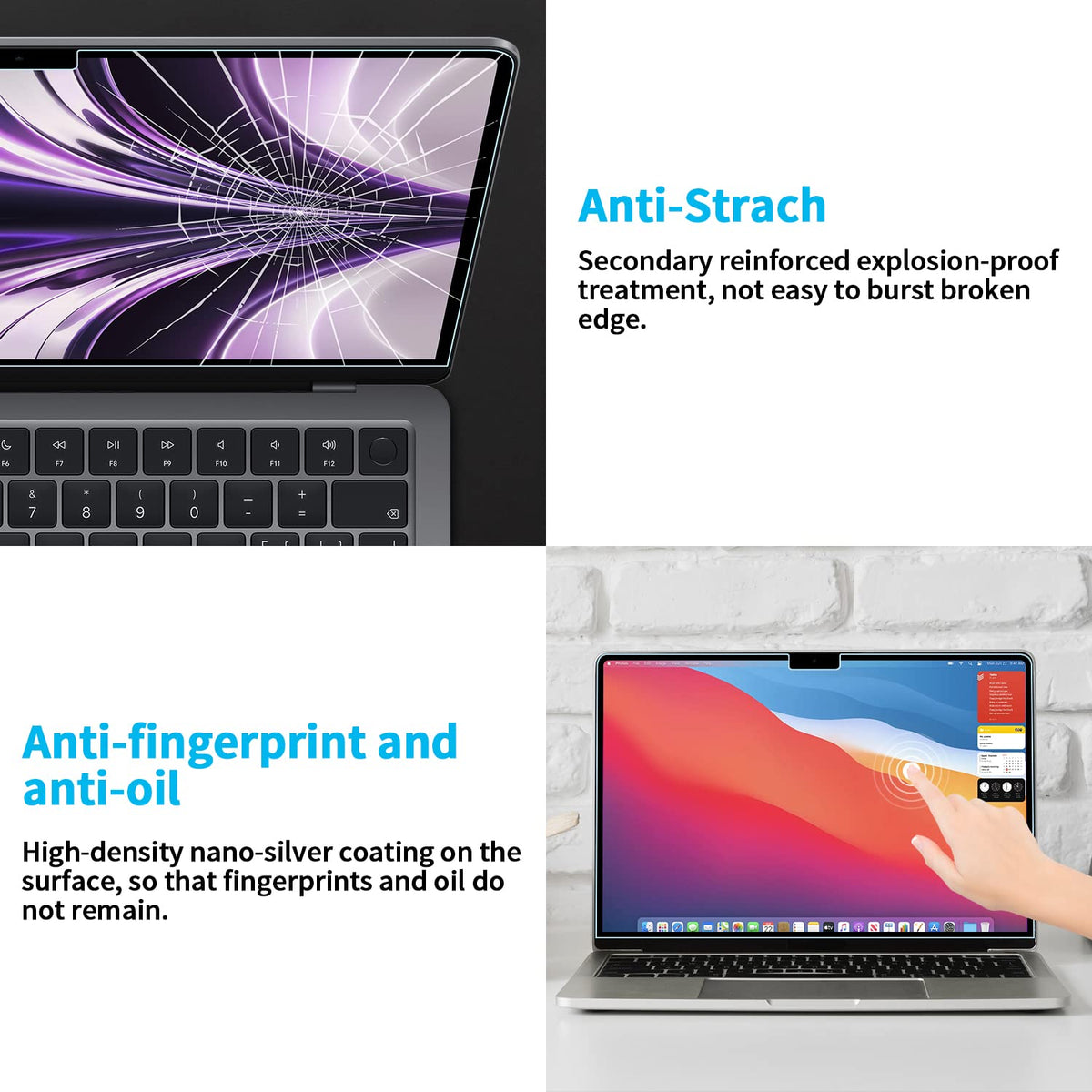 ANTOGOO V beside MacBook Air to show exact size and perfect fit benefit