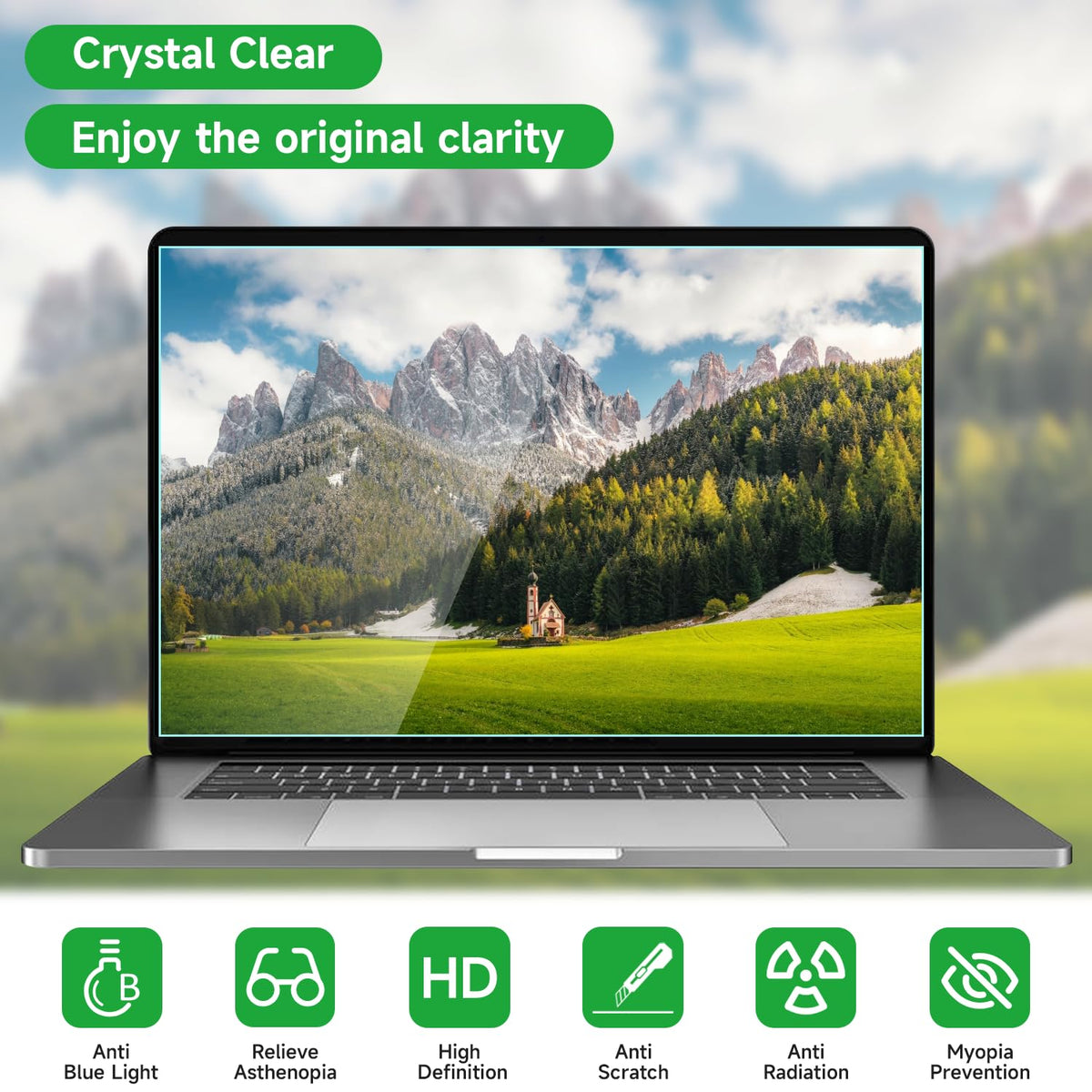 ANTOGOO V touchscreen-friendly protector preserves full touch sensitivity on 17.3-inch laptops.