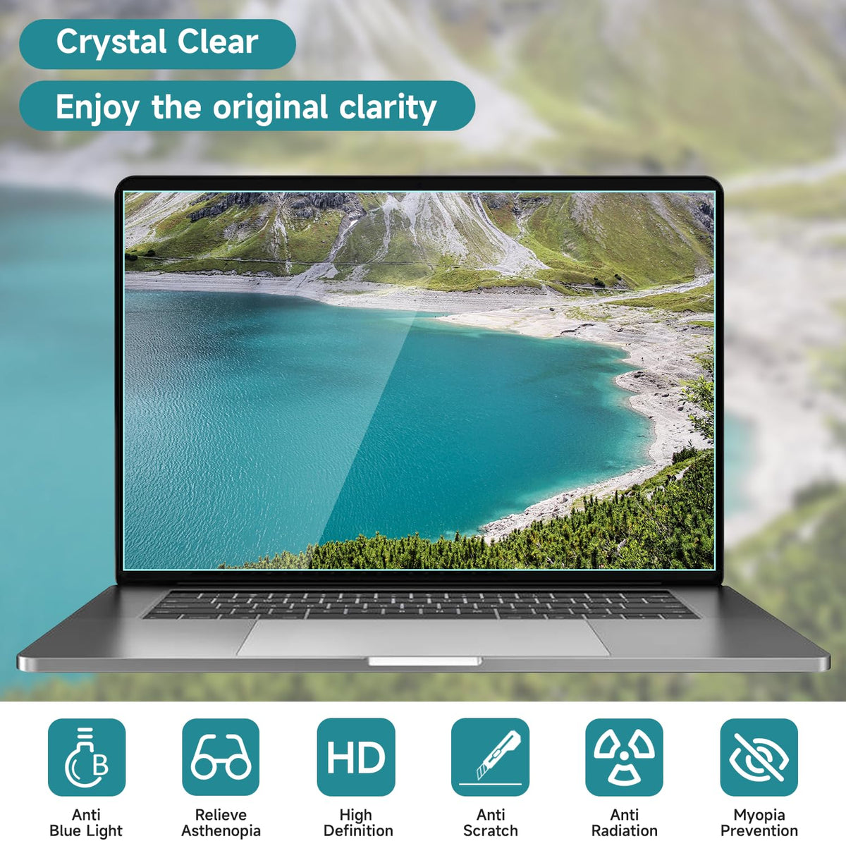 ANTOGOO V touchscreen friendly protector for 13.3 inch laptops preserves touch sensitivity.