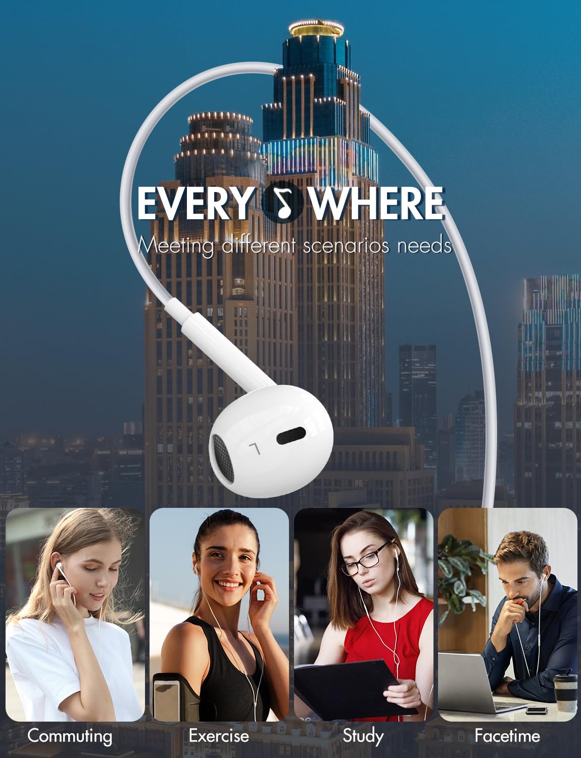 Antool USB-C headphones two-pack ideal for sharing or backups