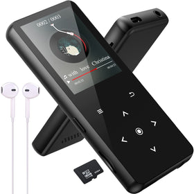 ANVOSCI 32GB MP3 Player with Bluetooth 5.0 for wireless listening on the go.