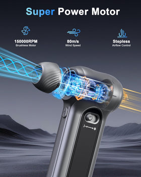 Anyeye close-up of brushless motor vent highlighting durable, cool-running design