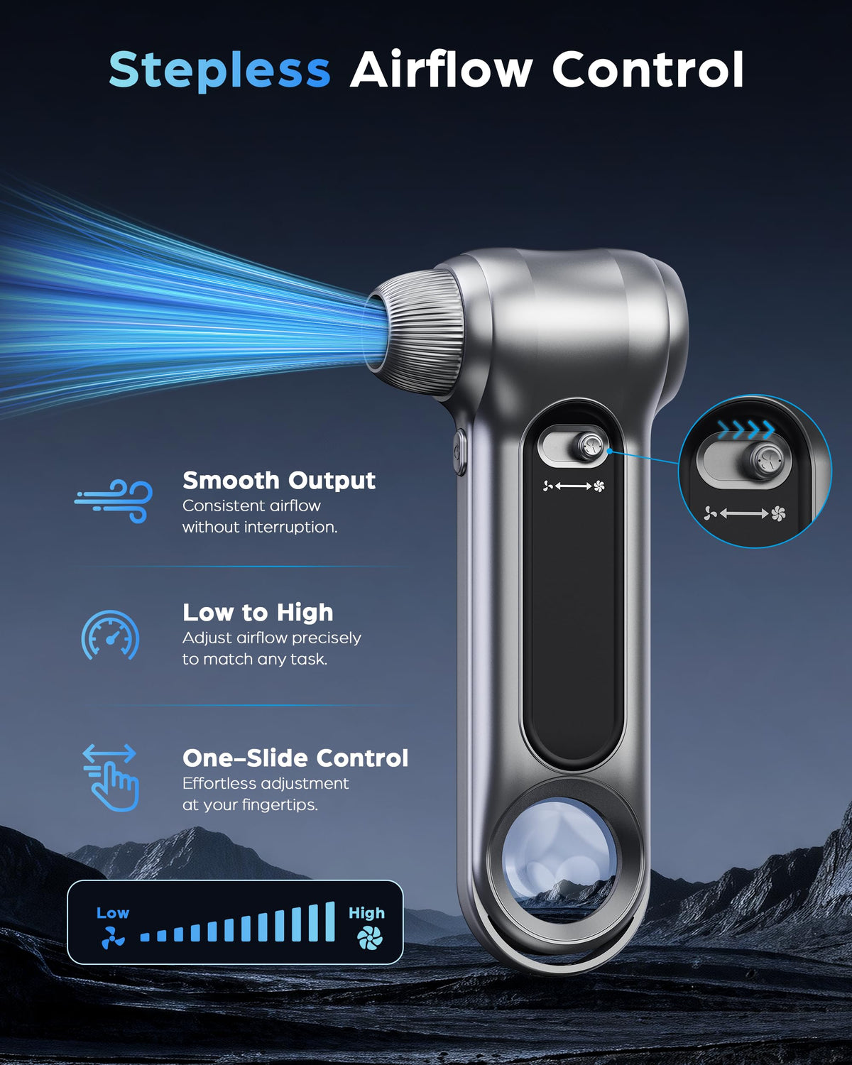 Anyeye LED and magnifier detail for precise inspection and easier dust removal