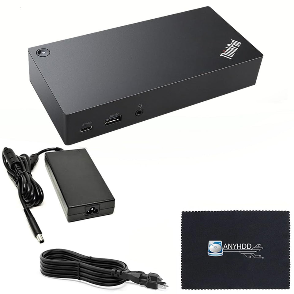 ANYHDD 40A90090US dock dual-monitor bundle enables multi-display workflows.