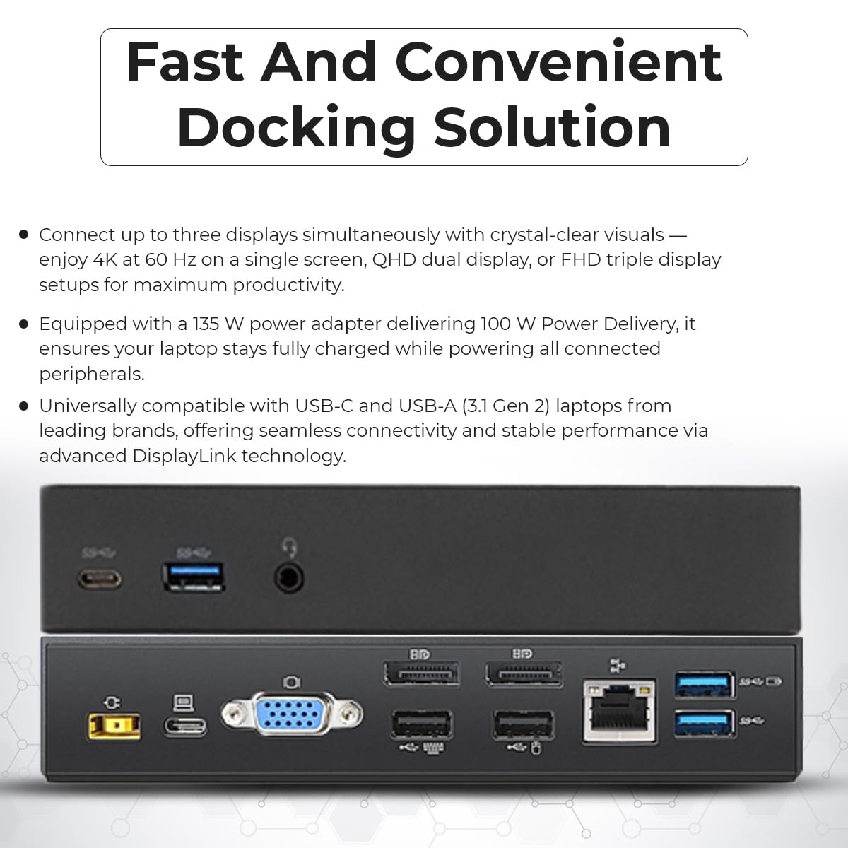 ANYHDD dual monitor dock supports ergonomic, efficient work.