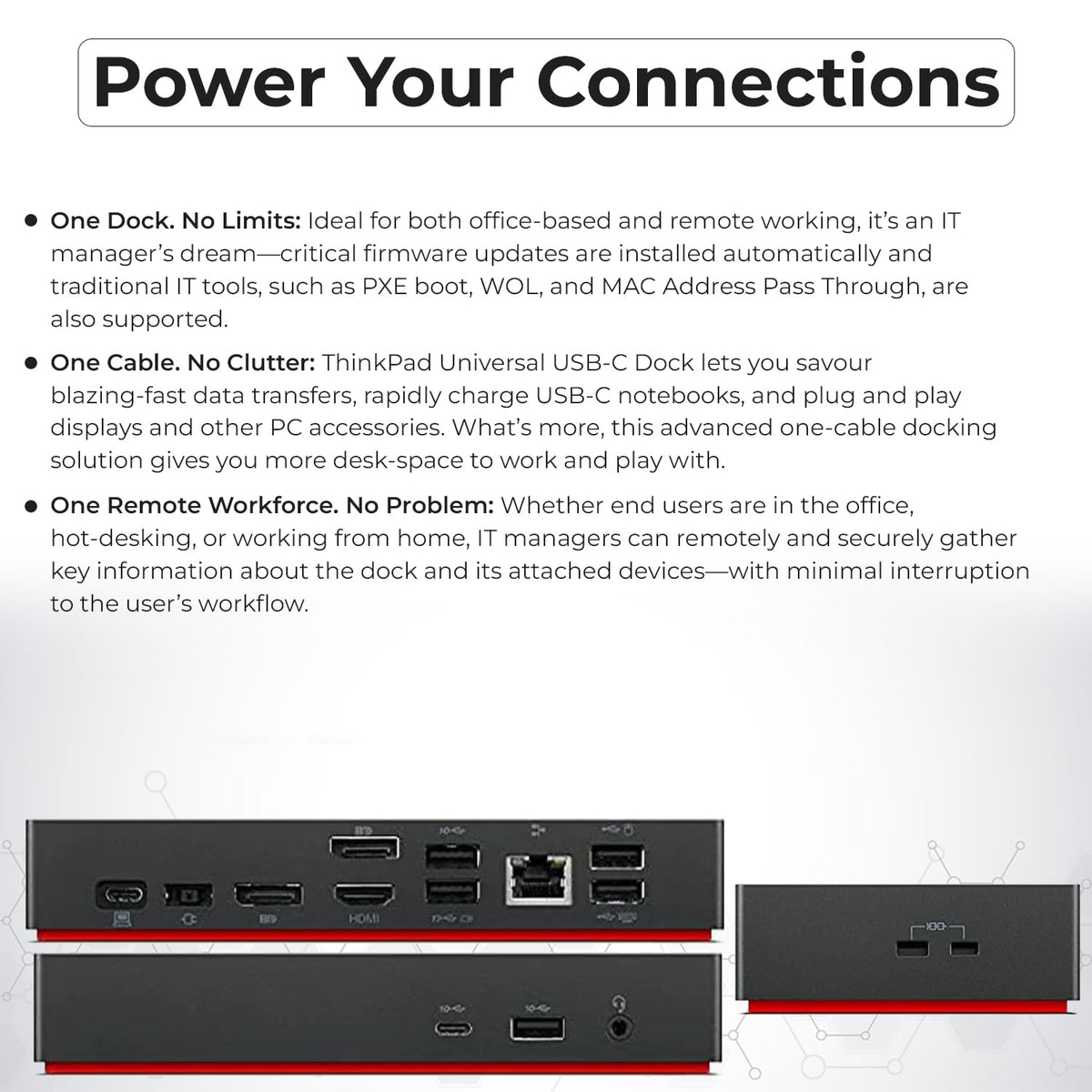 ANYHDD 40AY0090US dock microfiber cloth included for easy cleaning