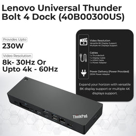 ANYHDD 40B00300US uses a 300W adapter for reliable power delivery to laptops.