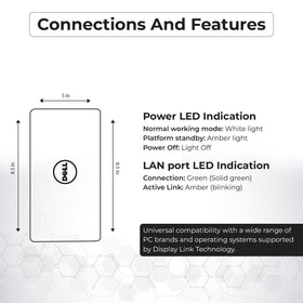 ANYHDD Dell Pro Dock WD25 comes with HDMI, DisplayPort, and USB-C cables.