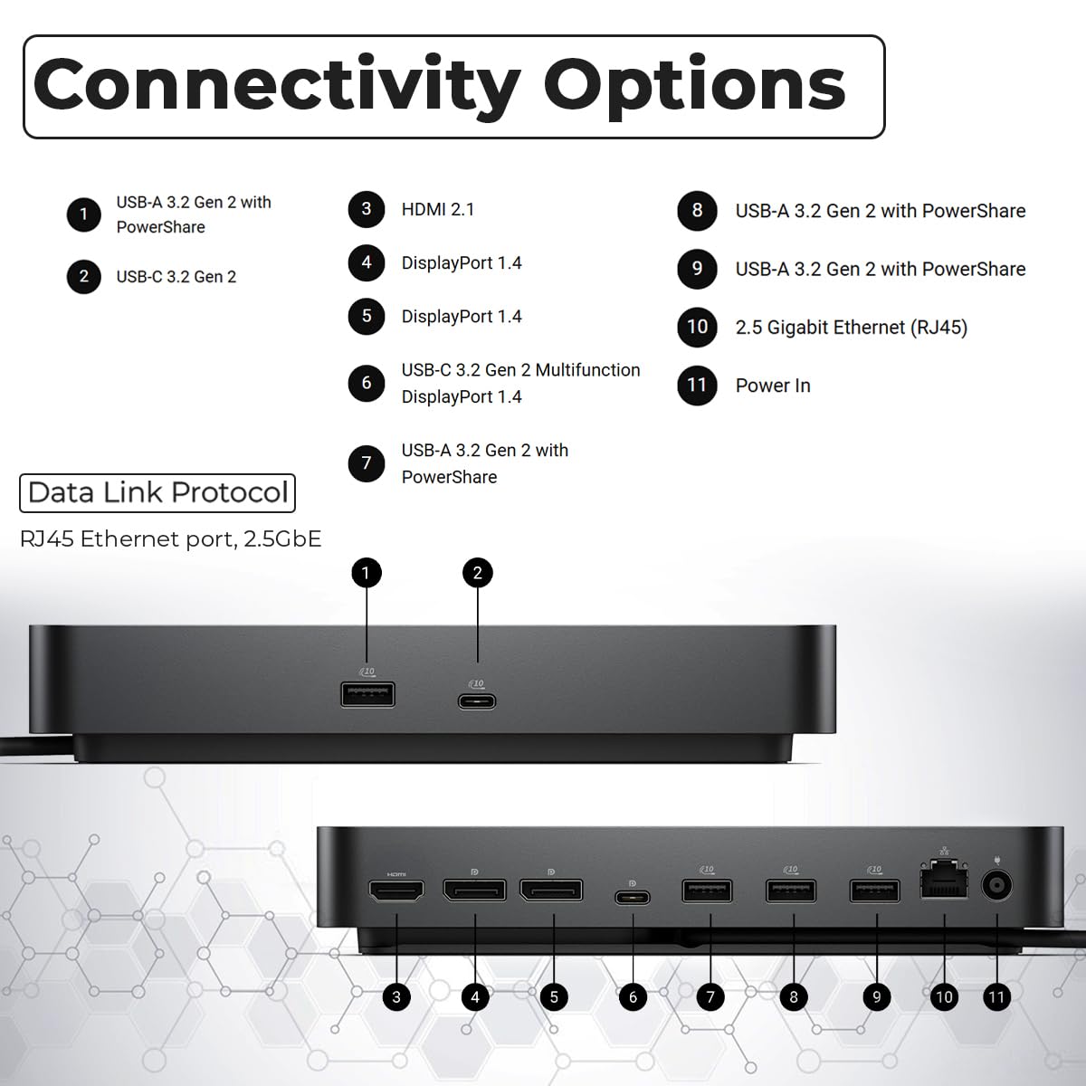 180W power adapter keeps devices charged during sessions.