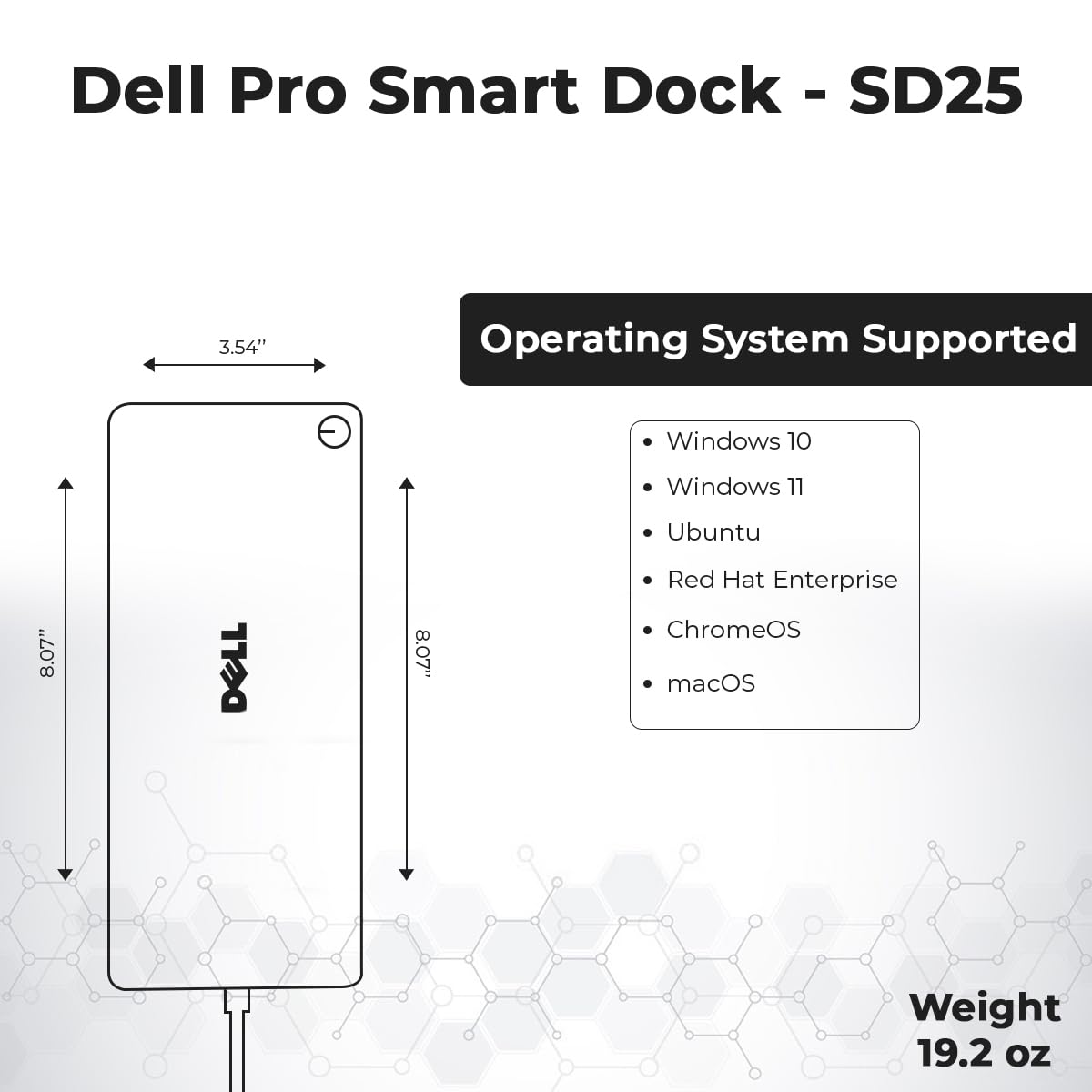 Back panel shows HDMI, DisplayPort, and Gigabit Ethernet connectivity.