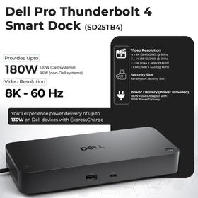 ANYHDD Dell SD25TB4 Pro back ports reveal dual TB4 and display options for peripherals.