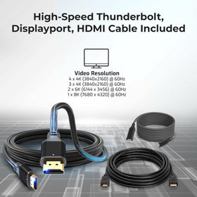 ANYHDD Dell SD25TB4 Pro Thunderbolt cable included for fast data transfer.