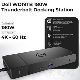ANYHDD Dell WD19TB displayport ports enable high-resolution multi-monitor productivity.