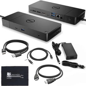 ANYHDD Dell WD19TB front view showcases accessible ports for easy daily setup.