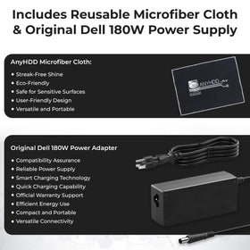 ANYHDD Dell WD19TB power adapter emphasizes reliable universal voltage for regions worldwide.