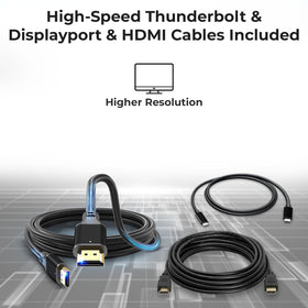 ANYHDD Dell WD19TB Thunderbolt 3 connector speeds up charging and data transfer.