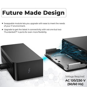 ANYHDD Dell WD22TB4 dock with microfiber cloth for clean, professional workspace