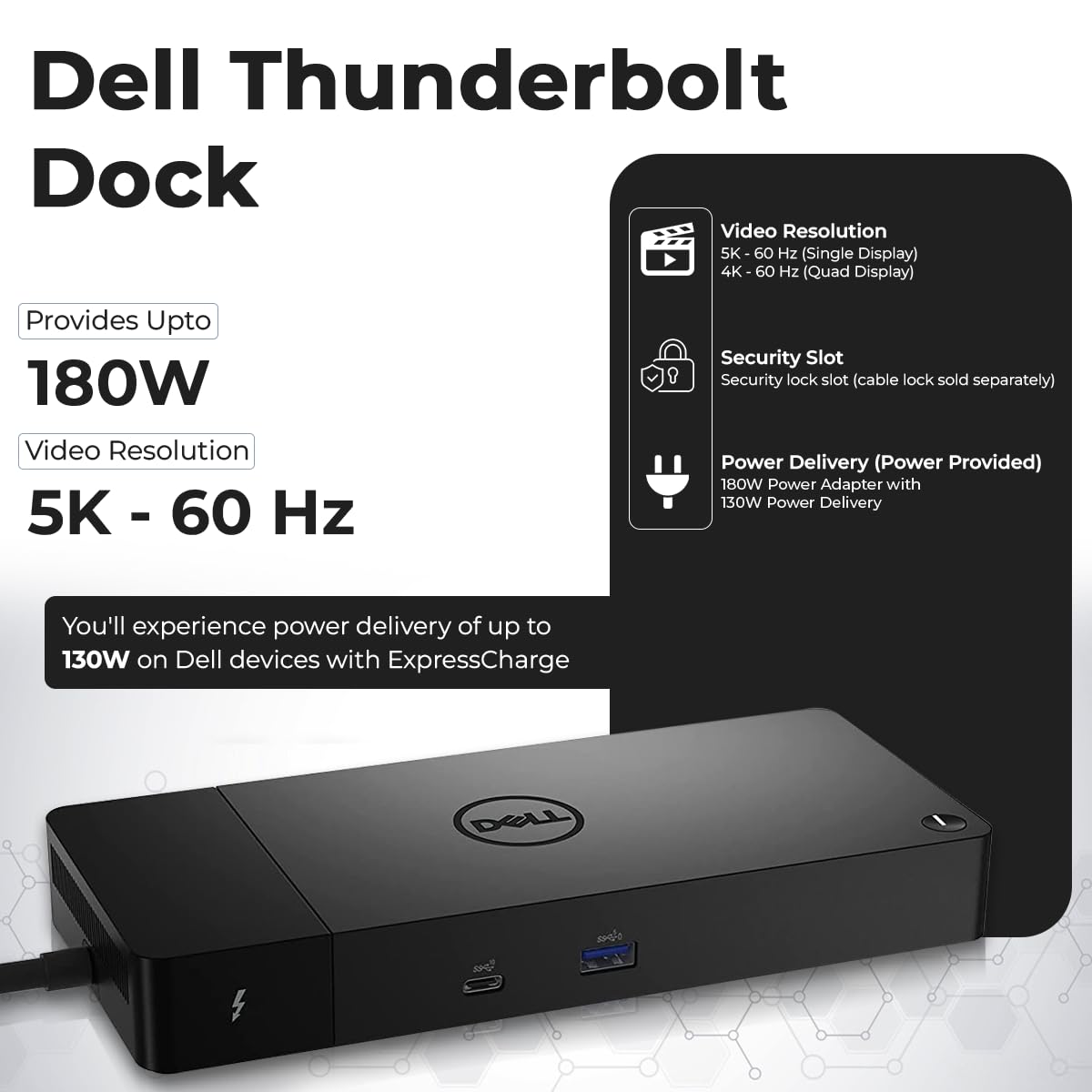 ANYHDD Dell WD22TB4 workspace with three monitors demonstrates productivity