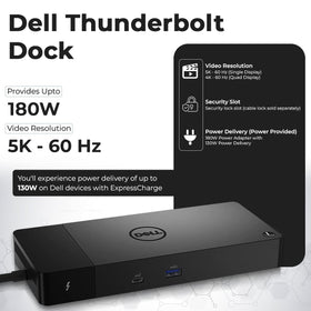 ANYHDD Dell WD22TB4 workspace with three monitors demonstrates productivity