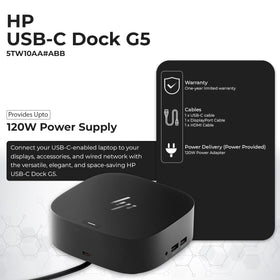ANYHDD HP Dock ports close-up shows versatile connectivity for peripherals.