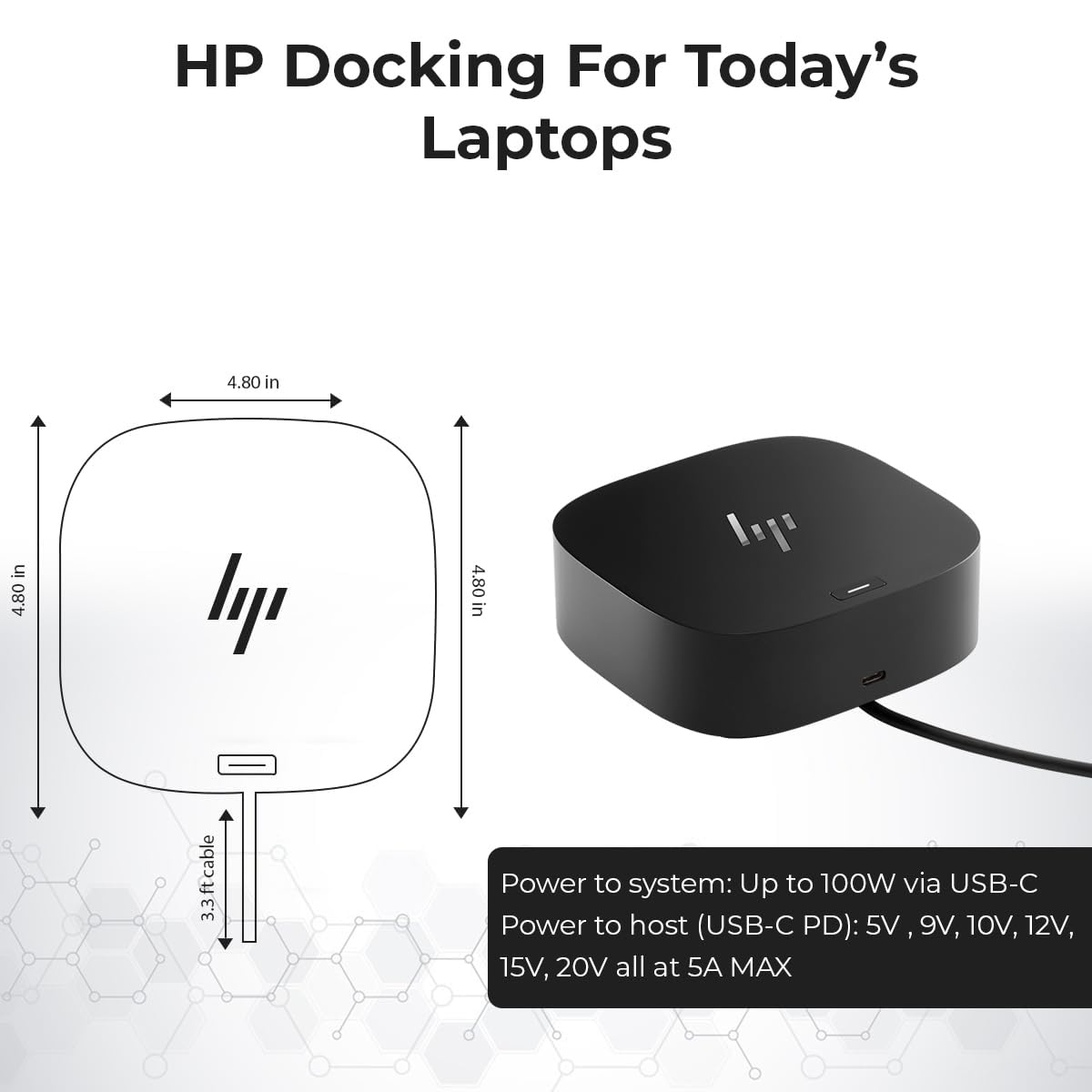 ANYHDD HP dock universal compatibility works with USB-C or Thunderbolt laptops.