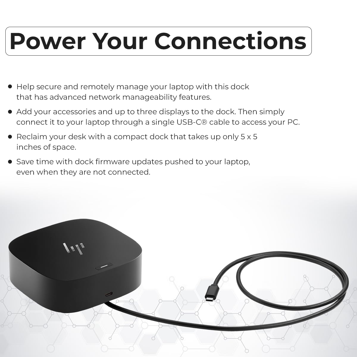 ANYHDD HP docking station microfiber cloth helps keep ports clean and ready.
