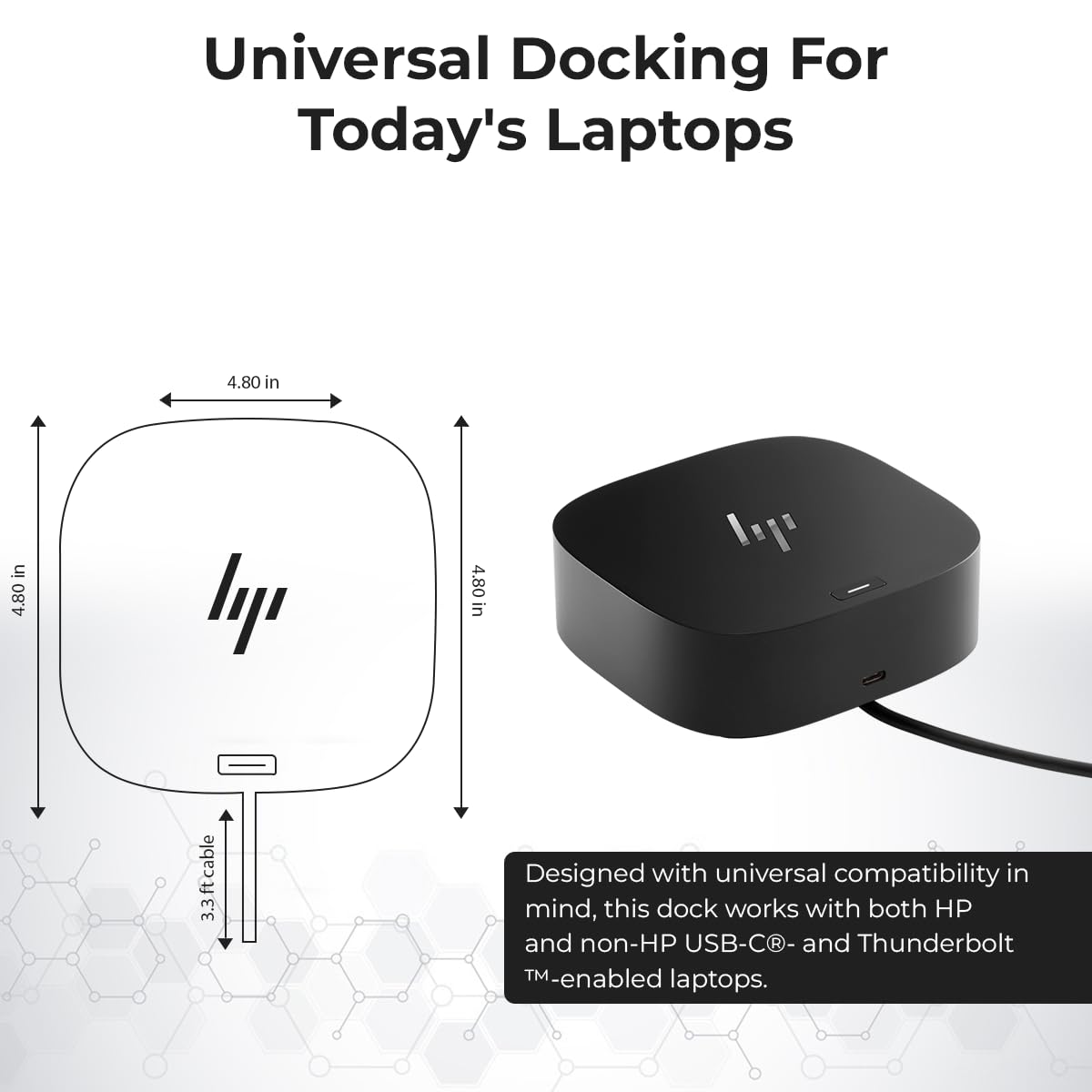 ANYHDD HP docking station USB-C cable enables fast data transfer and simple laptop-to-dock connection.