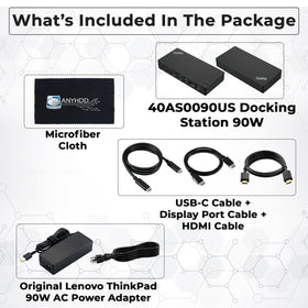 ANYHDD Lenovo 40AS0090US port panel highlights USB, HDMI, and DisplayPort connections.