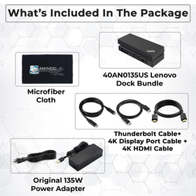 ANYHDD Lenovo dock 135W power adapter ensures reliable all-day charging.