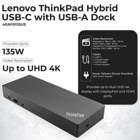 ANYHDD Lenovo docking station with cables included for quick setup