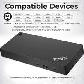 ANYHDD Lenovo ThinkPad dock package includes essential cables and adapters.