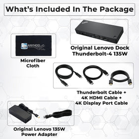 ANYHDD Thunderbolt 4 dock supports 8K and multiple 4K displays for crisp visuals.