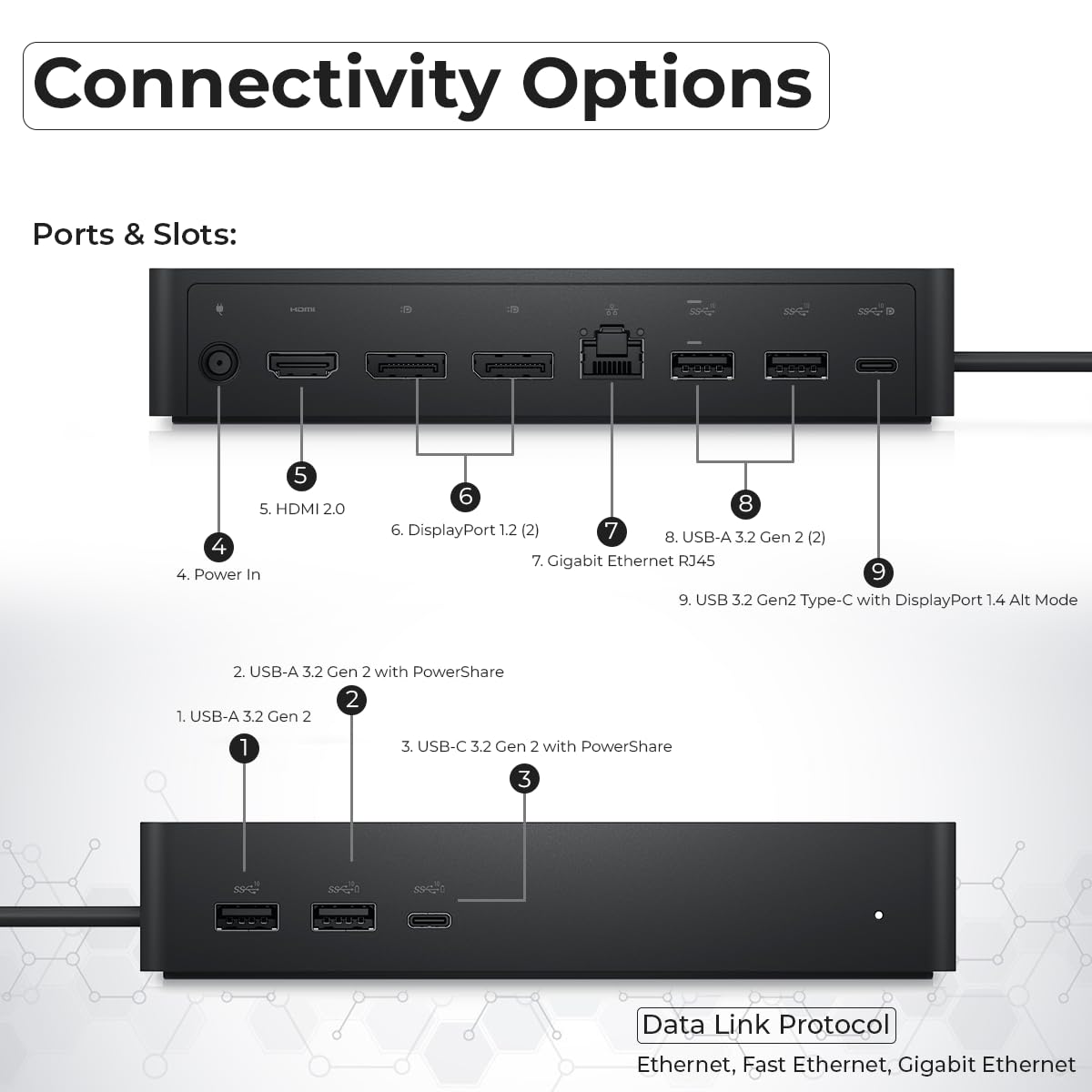 ANYHDD UD22 dual monitor setup supports multi-display productivity in offices.