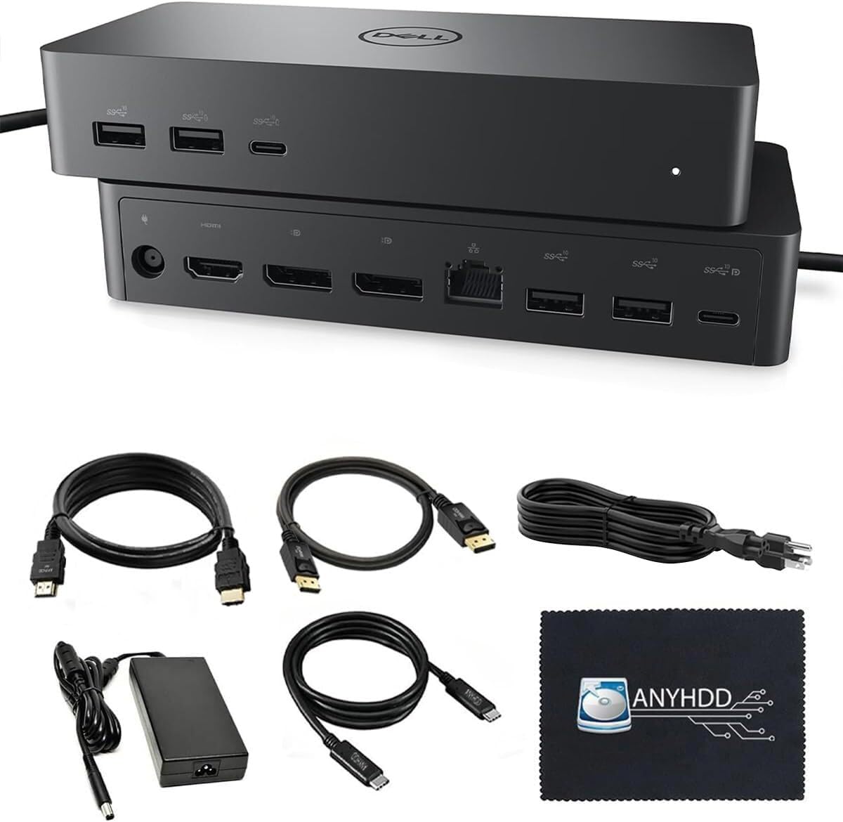 ANYHDD UD22 front ports enable quick laptop connectivity for multiple peripherals.