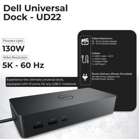 ANYHDD UD22 included cables ready for quick HDMI, DisplayPort, and USB-C setup.