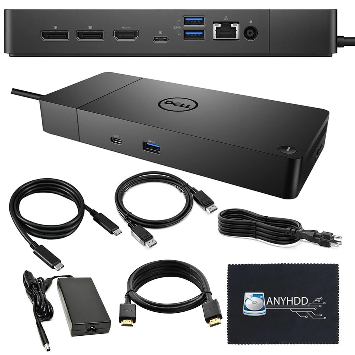 ANYHDD Dell WD19S docking station ports for versatile peripheral connections