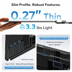 Anyking adjustable kickstand provides stable support in various viewing modes.