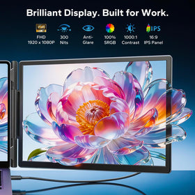 Anyking triple screen extender side angle highlighting extended workspace for multitasking.