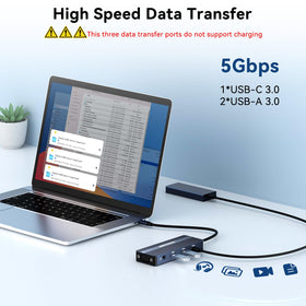 ANYOYO Dock 4K HDMI and VGA outputs for sharp visuals