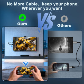 Anytrox wireless HDMI adapter connects to projector for big-screen viewing