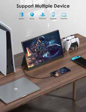 Anyuse 17.3-inch monitor in portrait mode suitable for documents and coding