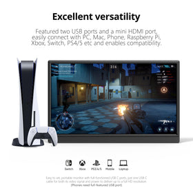 Anyuse connected to laptop illustrating dual-screen multitasking advantage
