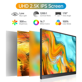 Anyuse portable monitor side angle highlights its slim, travel-friendly chassis.