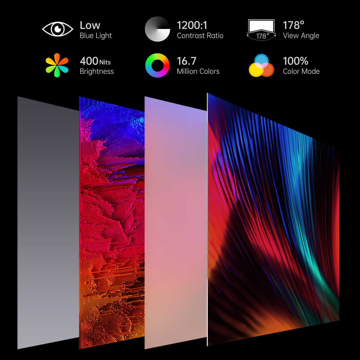 Anyuse 4K monitor with HDR provides vivid contrast for on-the-go video.