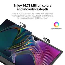 Anyuse side profile highlighting slim monitor design for easy portability