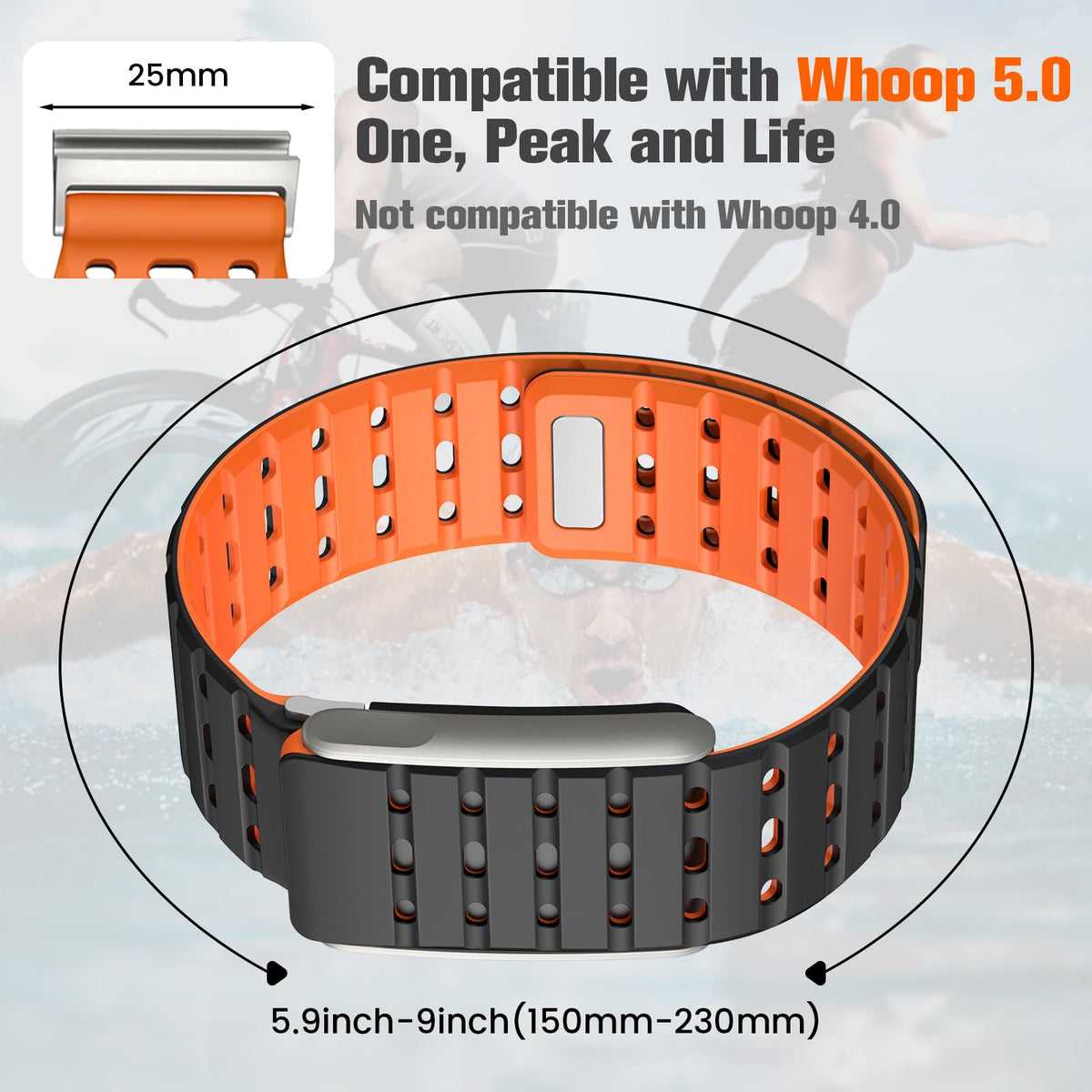 Anpzband waterproof silicone stands up to swimming and outdoor activities.