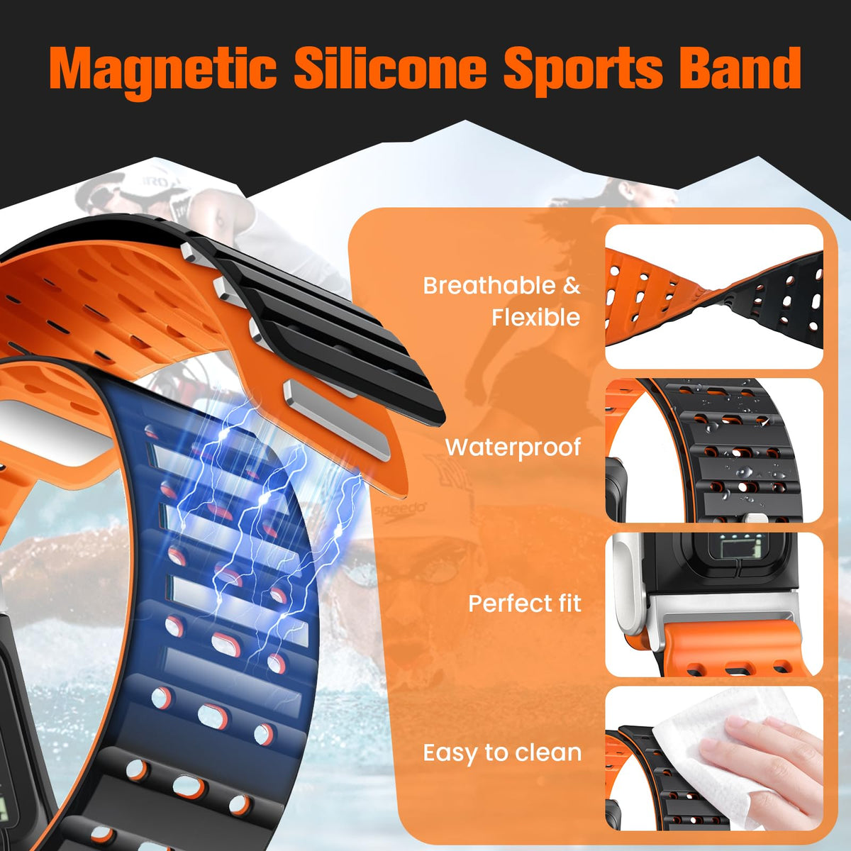 Anpzband quick-adjust magnetic fit for precise, tool-free sizing during workouts.