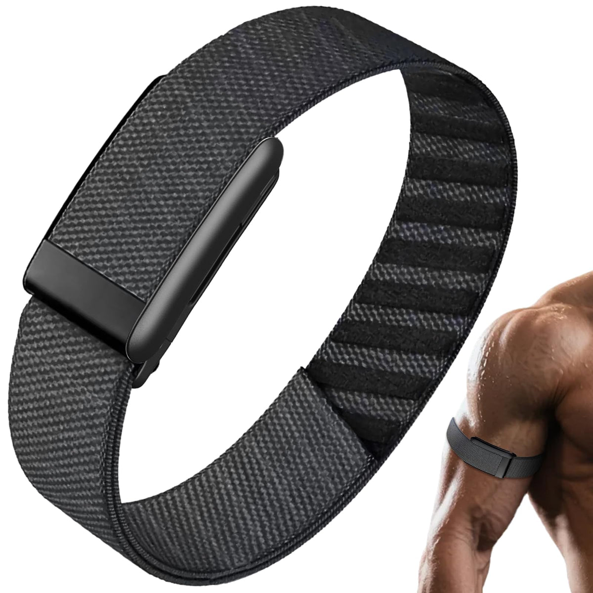 Anpzband Whoop 5 adjustable nylon strap offers a secure, customizable fit for workouts.