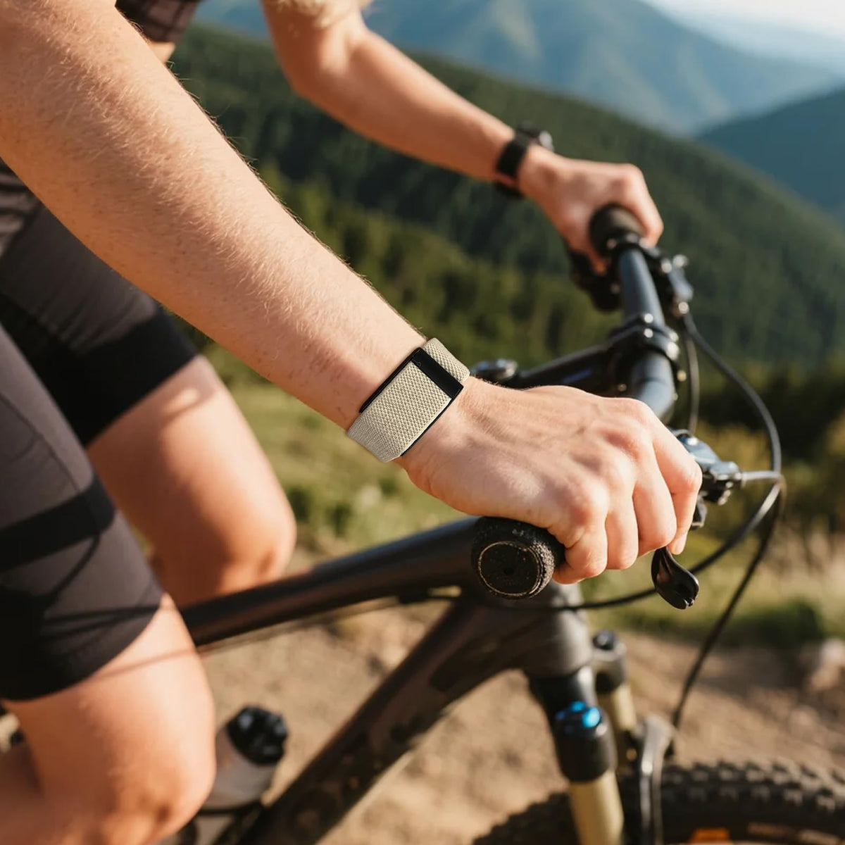 Anpzband whoop 5.0 compatible strap on a sports watch